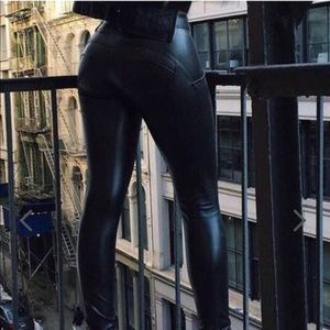 Best Yoga Store Eco-Leather Pant Low Rise XL Black